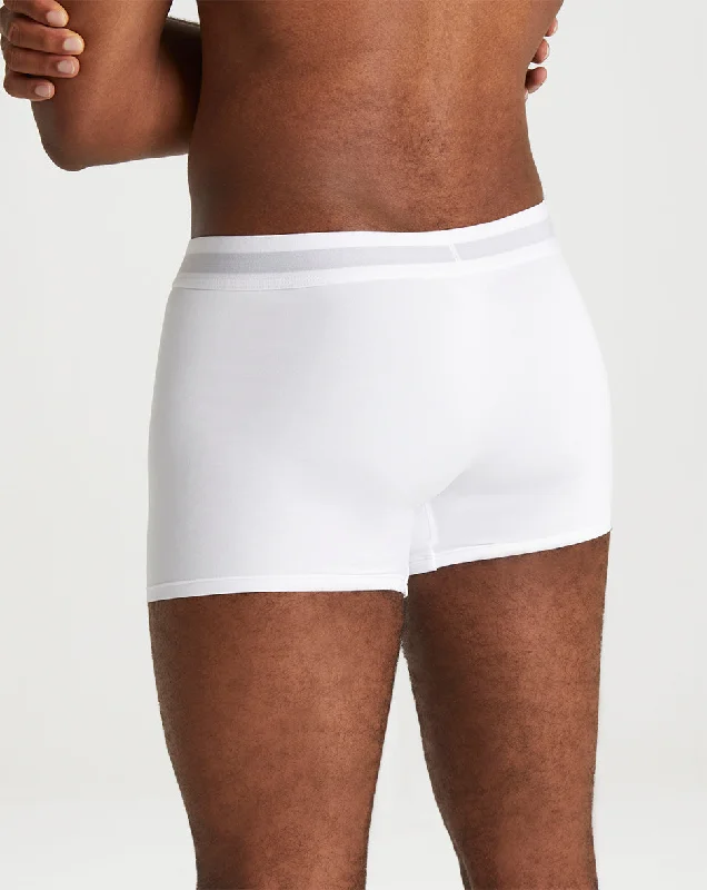 White Mid Length Pro Boxer