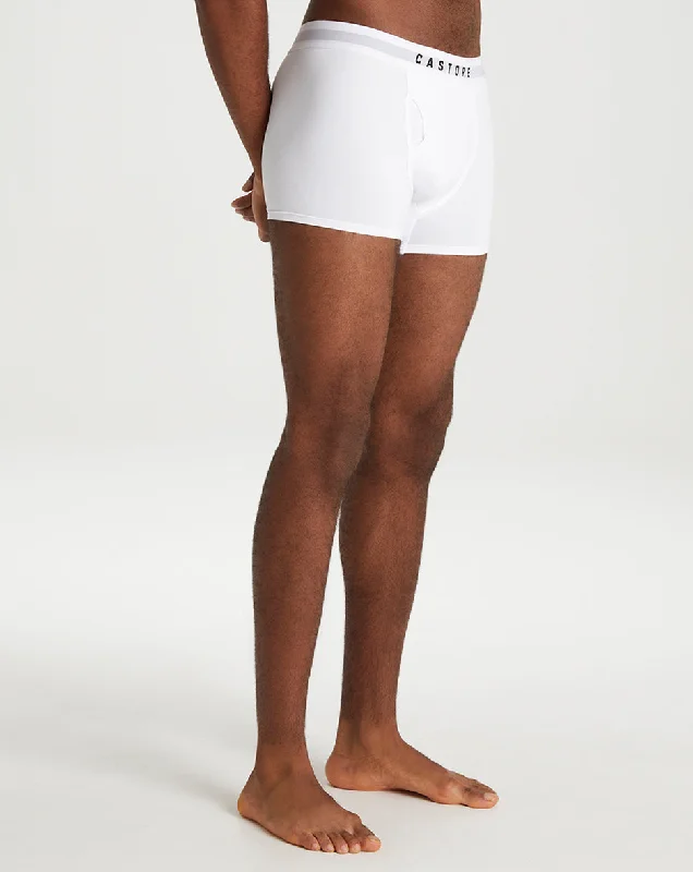 White Mid Length Pro Boxer