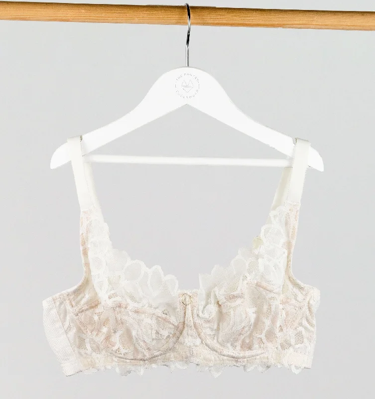 Abstract petal lace full cup [Ivory]