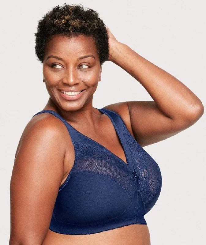 Glamorise Magiclift Minimizer Wire-Free Bra - Blue