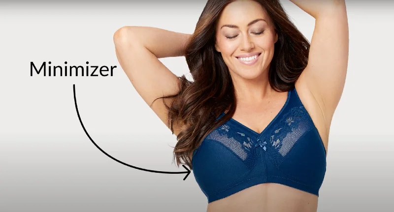 Glamorise Magiclift Minimizer Wire-Free Bra - Blue