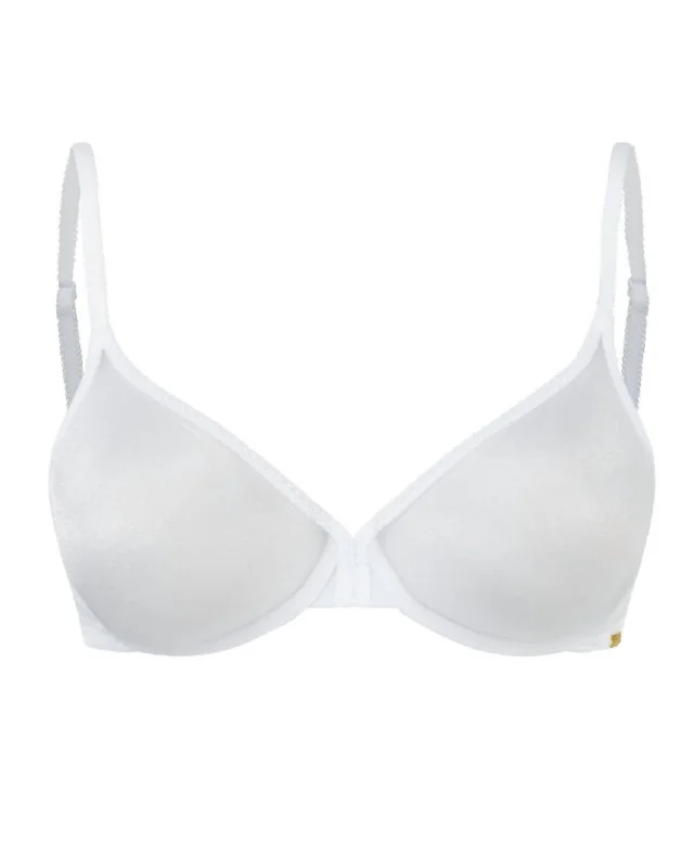 Glossie Sheer Bra In White