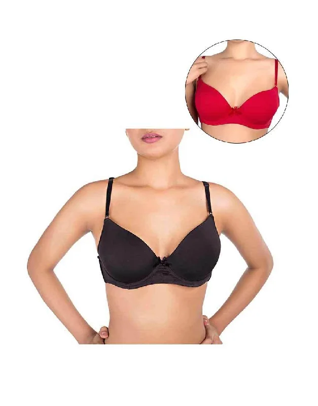 Ladies Padded Under-wired Bra Ultimate Value Pack of 2 Everyday Bras