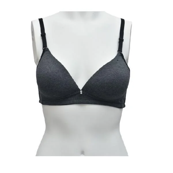 34B~C / Charcoal / Cotton Knit