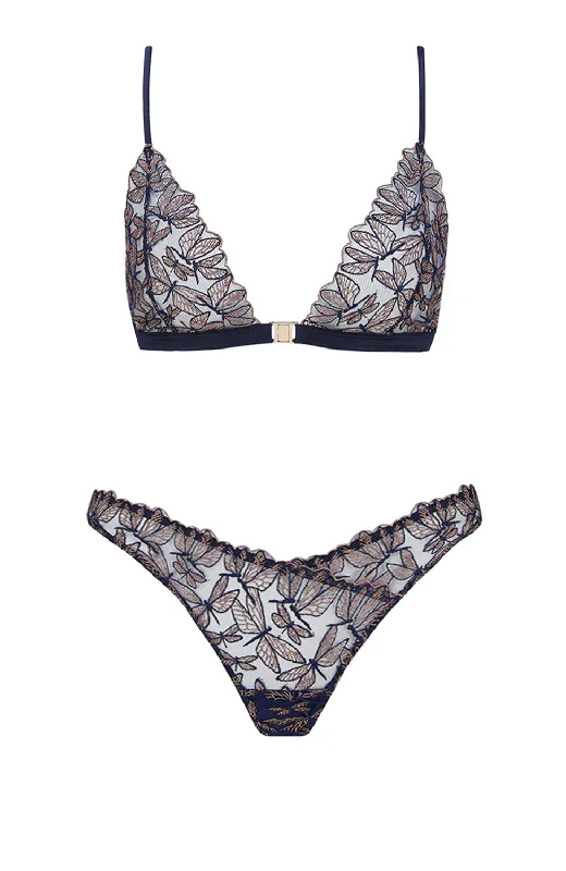 Odonata Triangle Bra and Thong Set