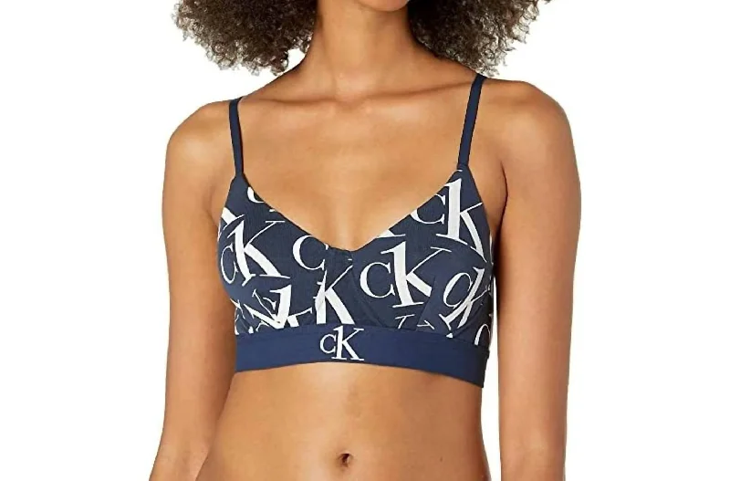 Plush 8.25 Lightly Lined Bralette In Blue Shadow