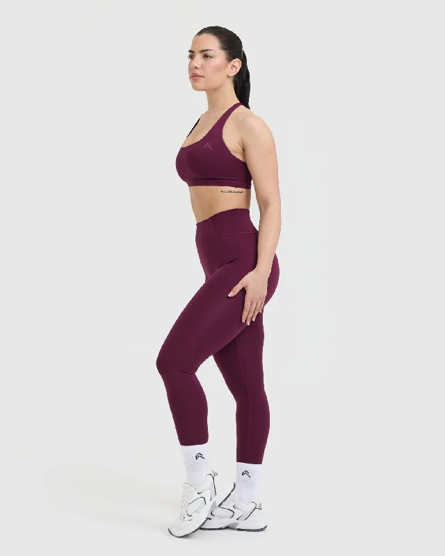 Timeless Square Neck Sports Bra | Ripe Fig