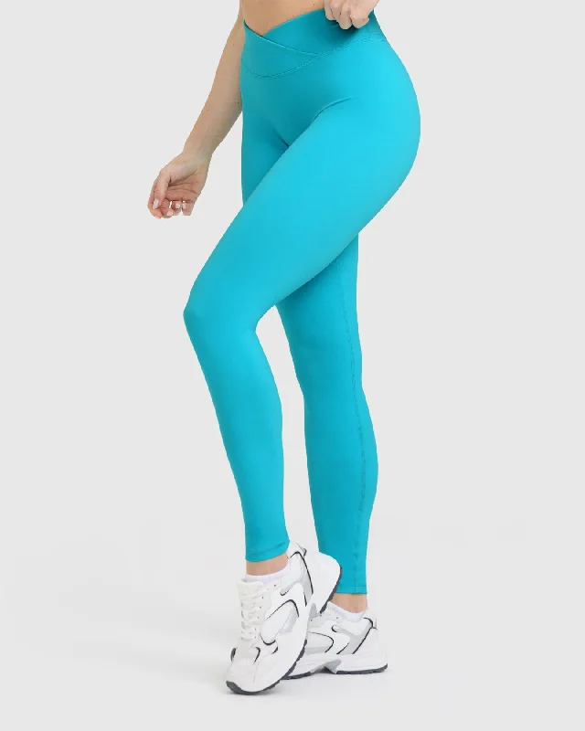 Unified Wrap Leggings | Aqua Blue