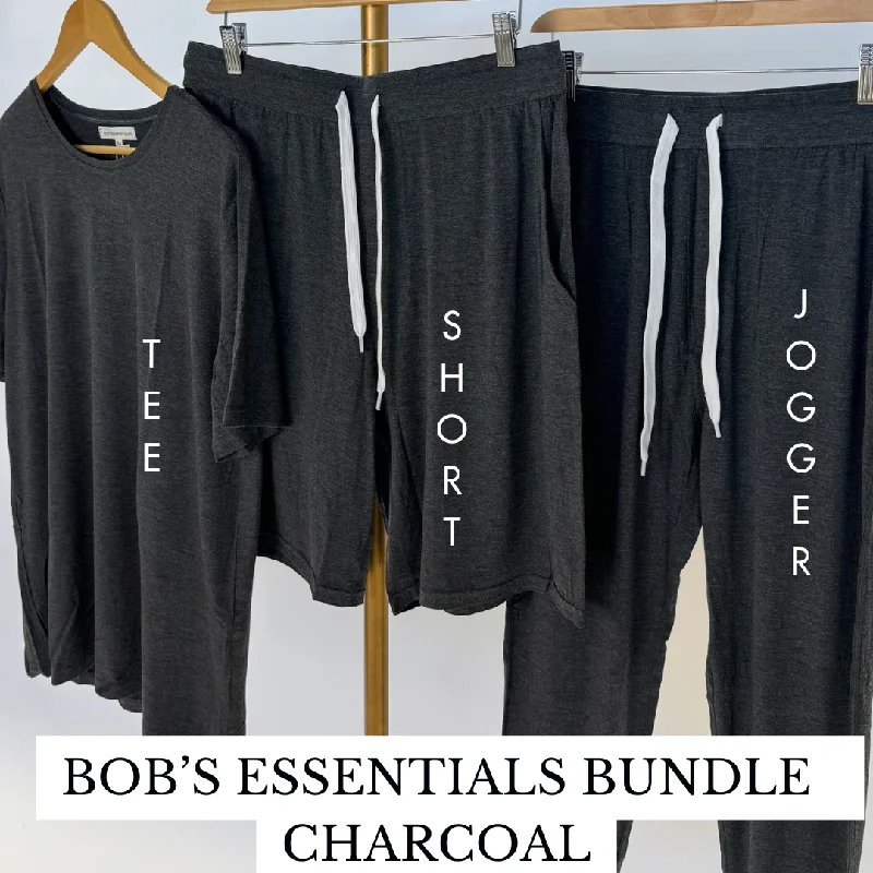 Bob's Essential Set - TEE/JOGGER/SHORT | CHARCOAL