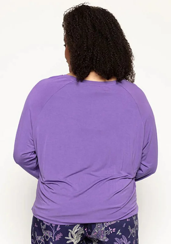 Cyberjammies Violet Slouch Jersey Pyjama Top, Lilac