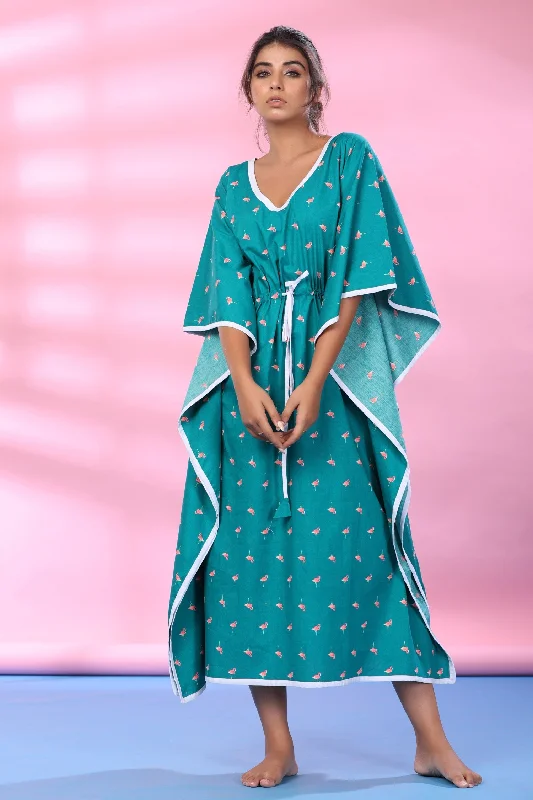 Flamingo Print Classic Kaftan