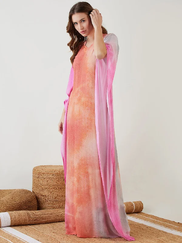 Grey and Pink Ombre Kaftan