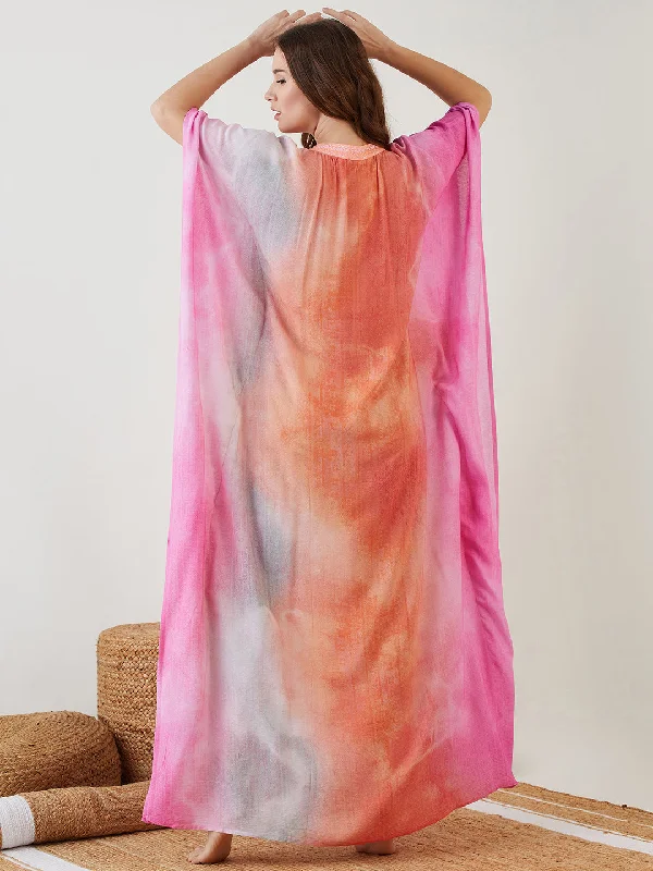 Grey and Pink Ombre Kaftan