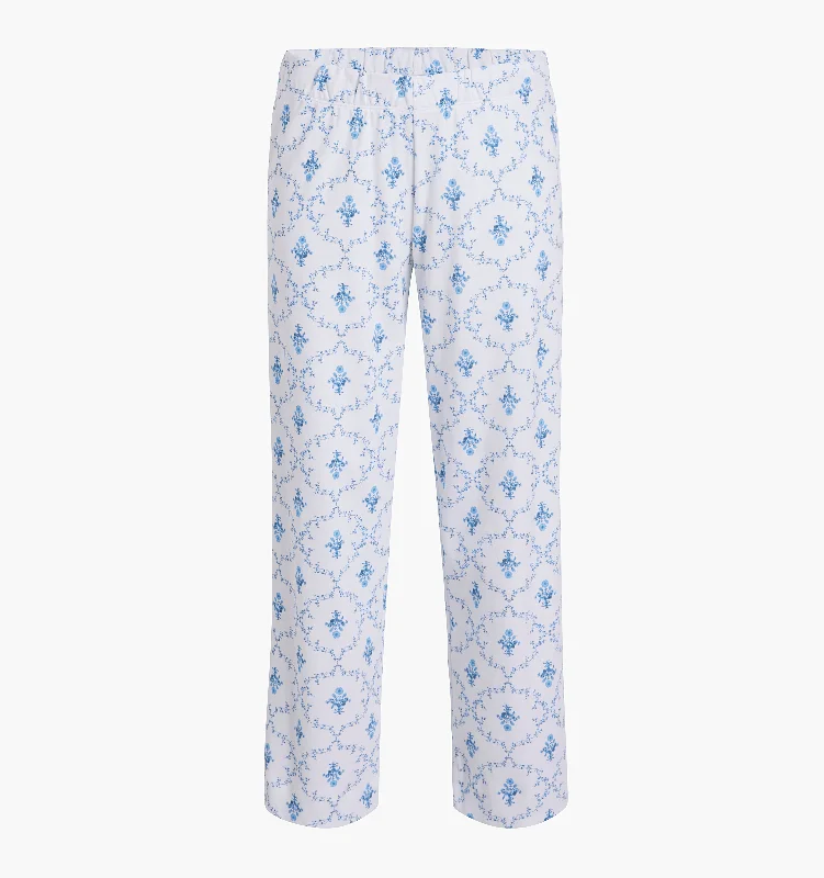 The Alice Sleep Pants - Blue Trellis