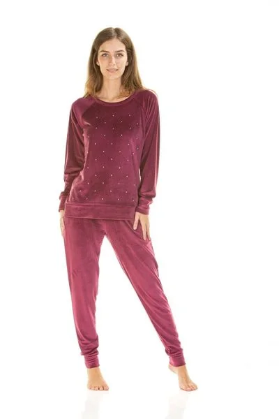 VELOUR LOUNGE SUIT DIAMONDS ON BODY 57291 MARQUISE