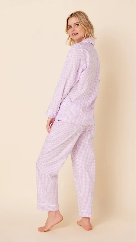 Classic Gingham Luxe Pima Pajama - Lavender