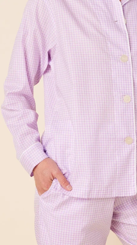 Classic Gingham Luxe Pima Pajama - Lavender