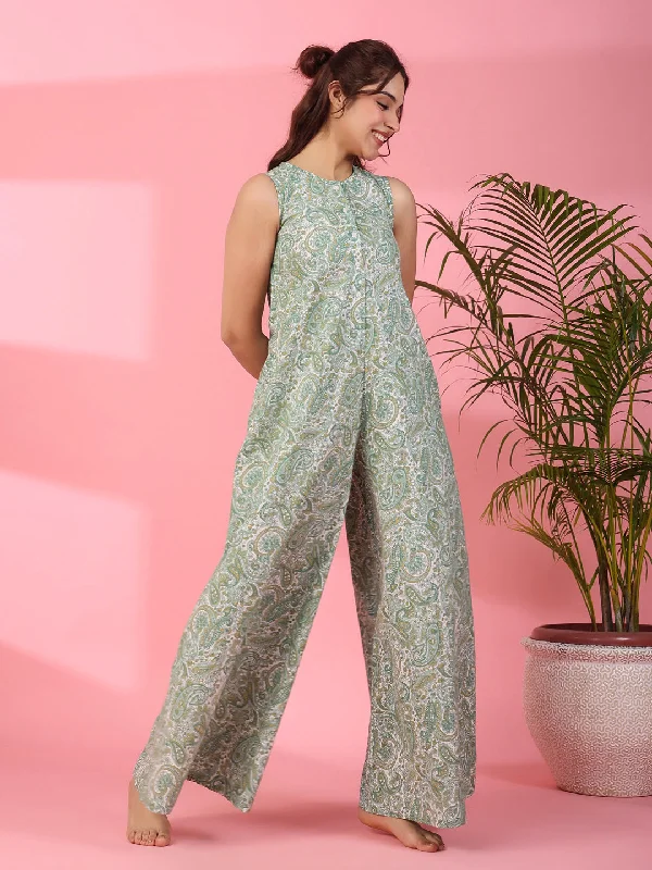 Printed  sleeveless cotton  Jumpsuit