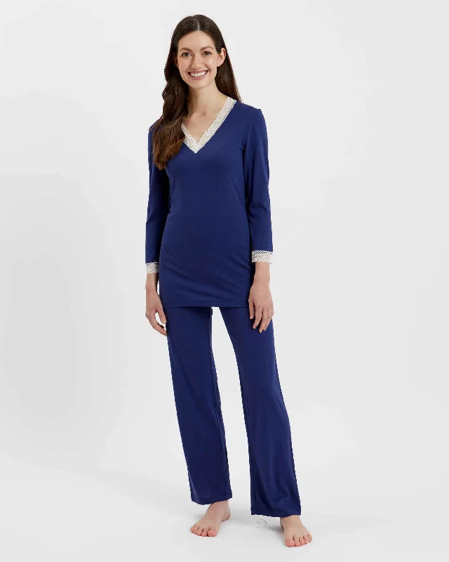 Women's Jersey Ella Pyjamas - Midnight