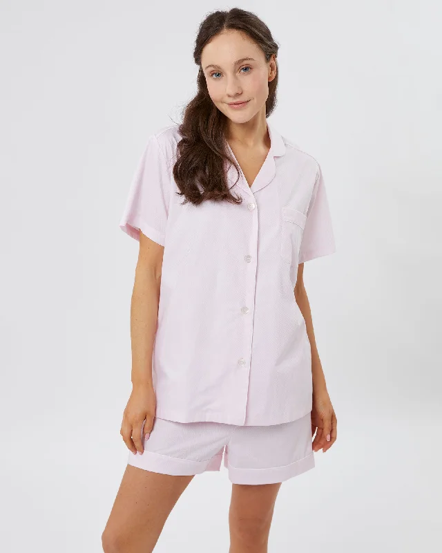 Women's Classic Cotton Florence Short Pyjamas - Jacquard Pink