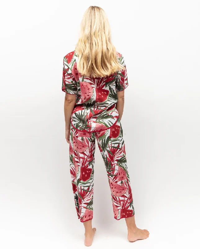 Mel Watermelon Print Cropped Pyjama Set