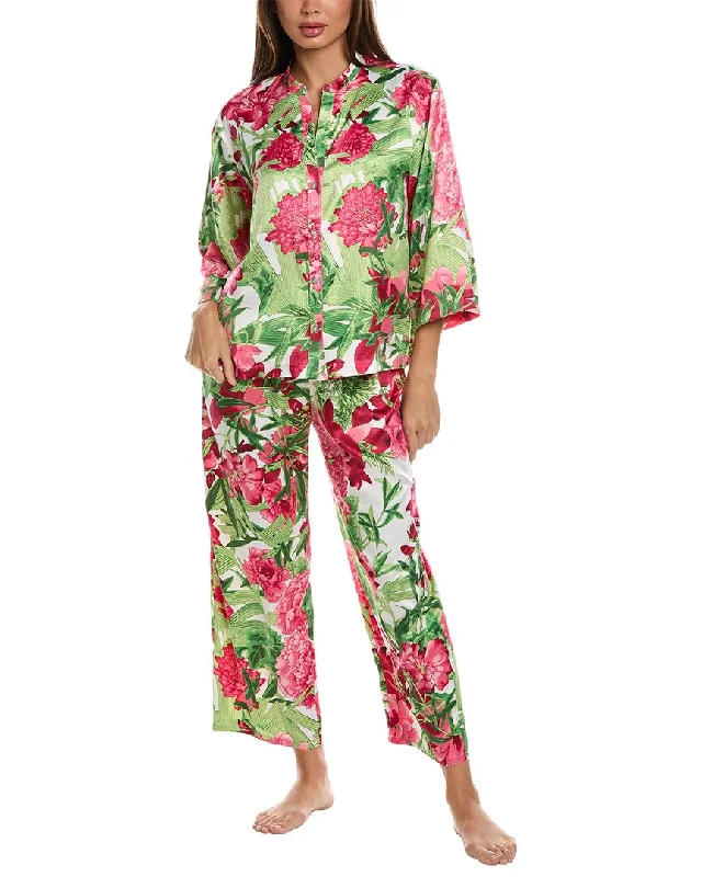 N Natori 2pc Enchanted Peony Pajama Pant Set