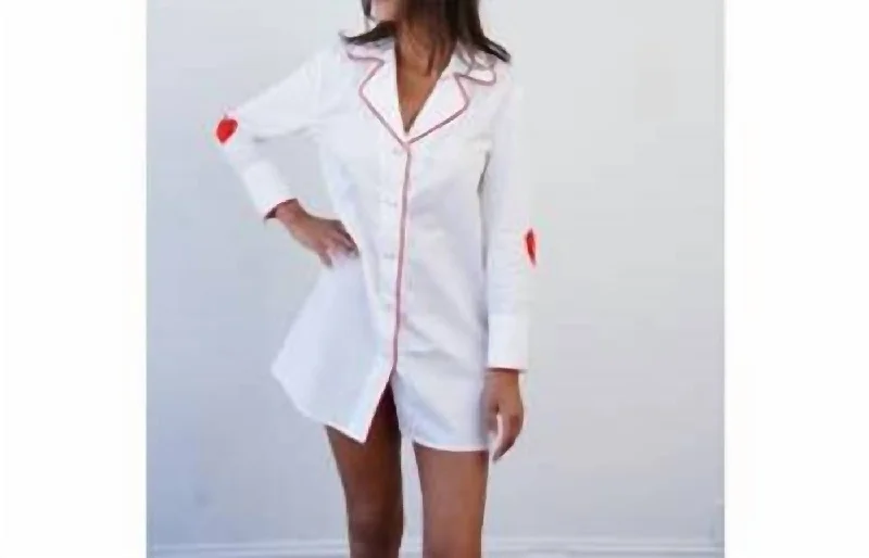 Night Shirt In Red Heart