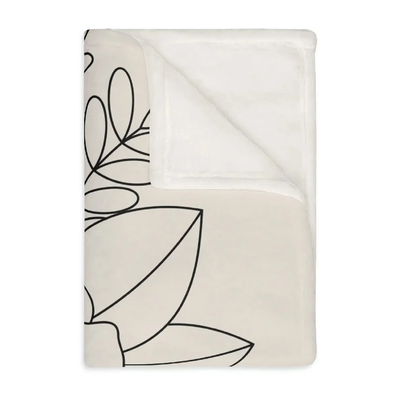 Flora Personalized Minky Blanket (Two-sided print)