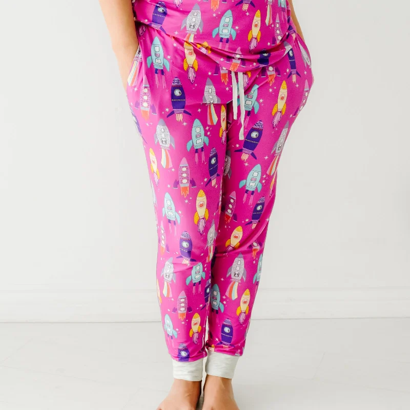 Pink Space Explorer Women's Pajama Pants