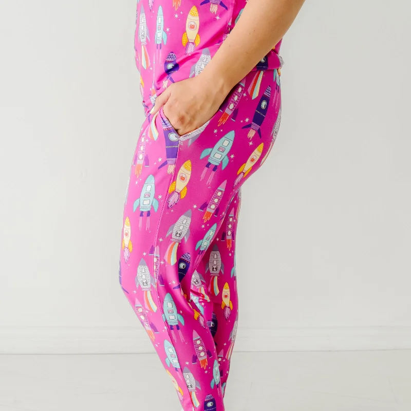 Pink Space Explorer Women's Pajama Pants