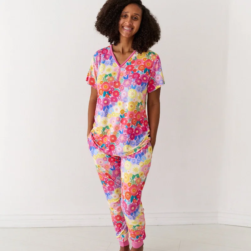 Rainbow Blooms Women's Pajama Pants