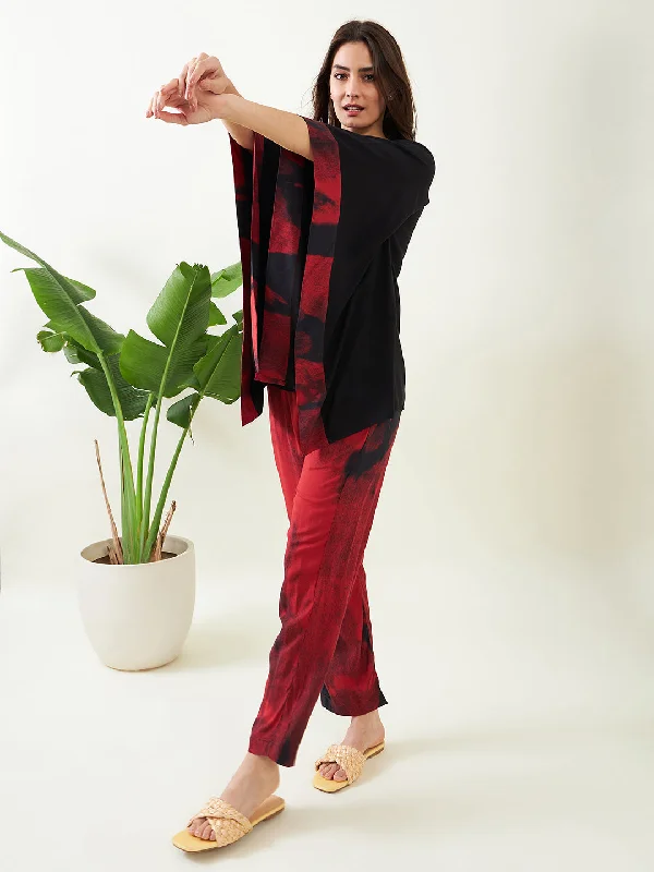 Red Midnight Kaftan Pajama Set