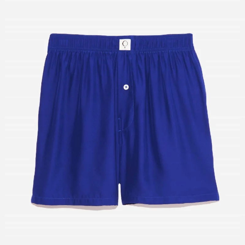 Women's Ravi Washable Silk Boxer In Sapphire