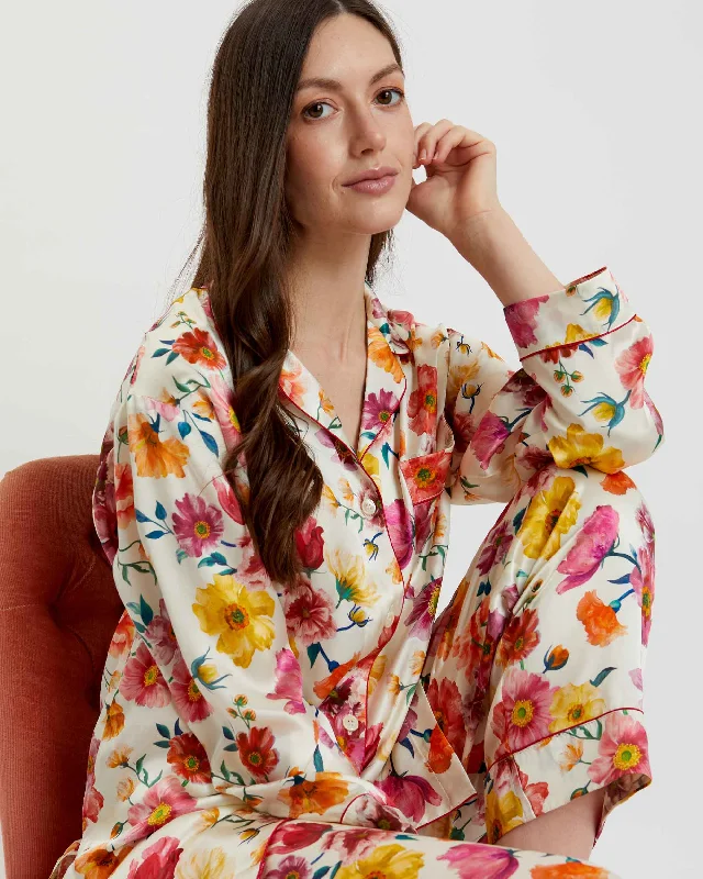 Women's Silk Pyjamas - Jessica's Picnic