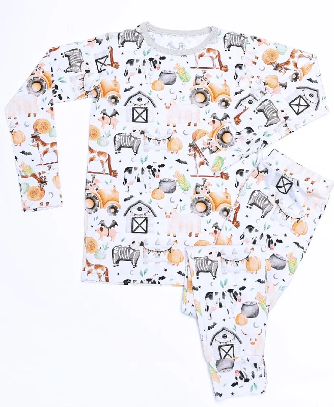 [Pre Sale] A Little Batty Farm-O-Ween - Bamboo Long Sleeve Lounge Set EST SHIP EARLY SEPTEMBER